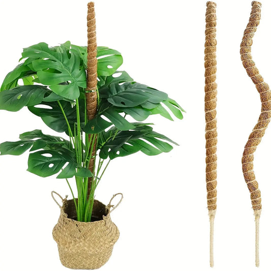 Tall Moss Pole for Monstera - 23.6/43.3 Inch Bendable Plant Stake Brownstick