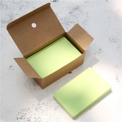 100pcs Kraft Paper Card Set – Versatile Blank Color Cards