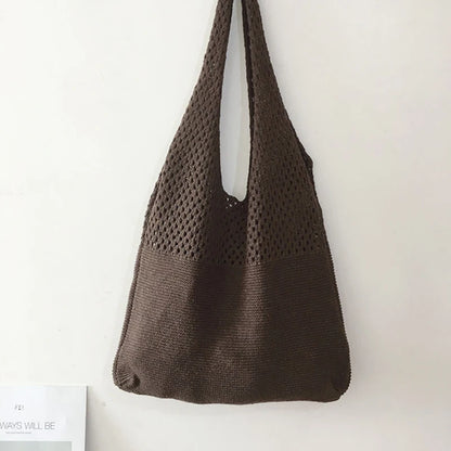 Vintage Hollow Woven Underarm Shoulder Bag for Women