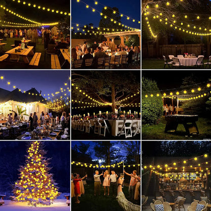 Outdoor Solar String Lights – Modern LED Lights, IP65 Waterproof Brownstick