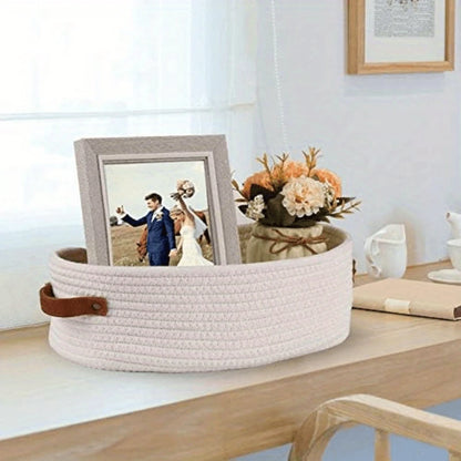 Versatile Woven Storage Basket with Dual Handles