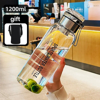 Glass Water Bottle – Transparent, Leakproof Drinkware for Milk, Juice, Tea | Outdoor Portable Cup