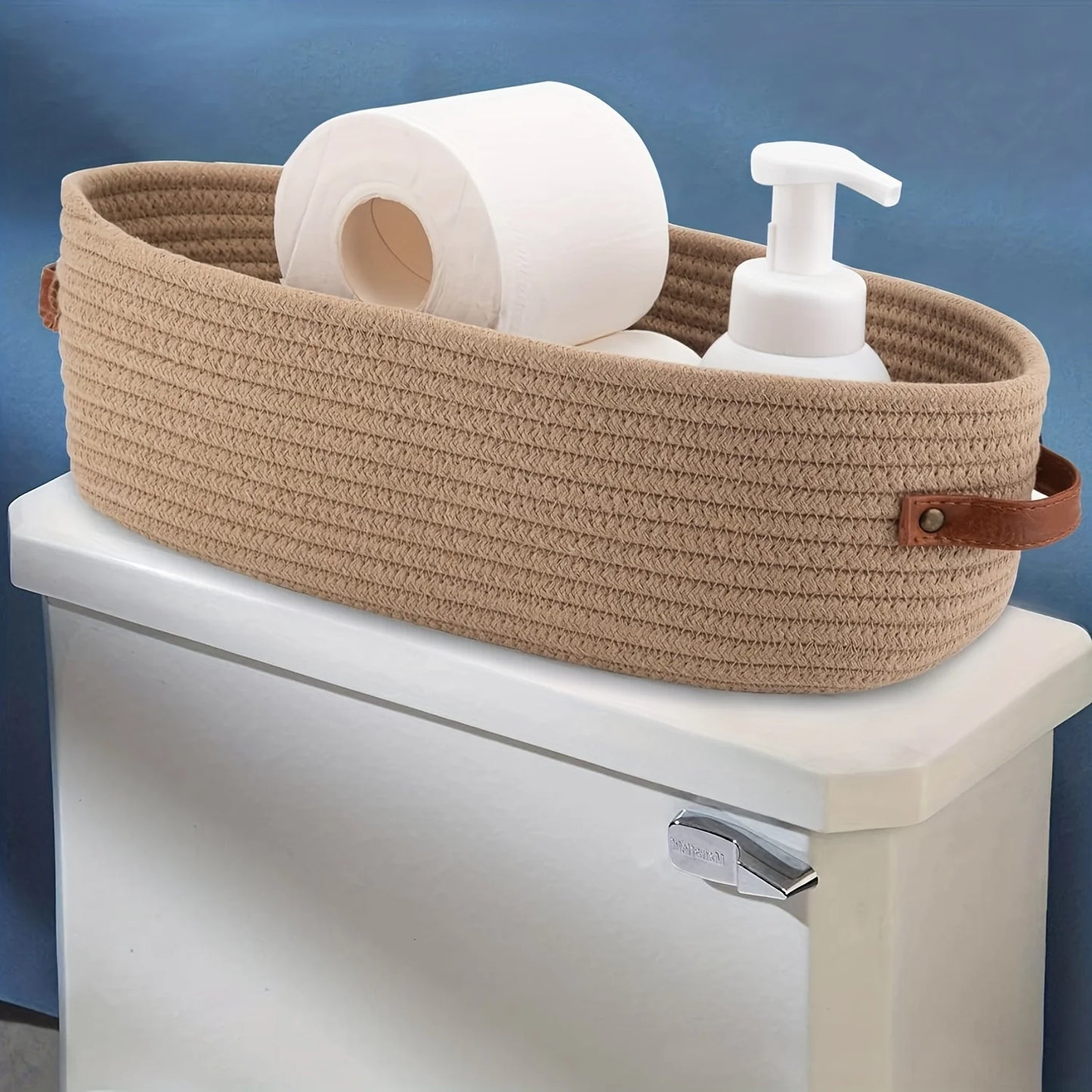 Versatile Woven Storage Basket with Dual Handles