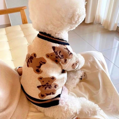 Cotton Knitted Sweater for Pets – Cute and Fashionable Cardigan for Dogs and Cats