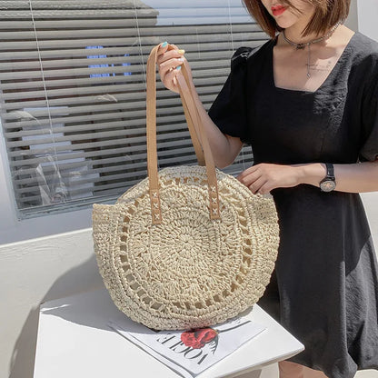 Straw Bags for Women – Large Capacity Rattan Shoulder Bag