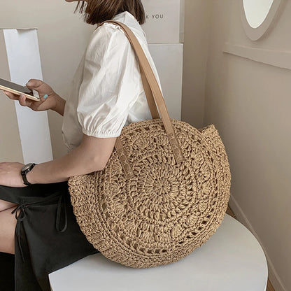 Straw Bags for Women – Large Capacity Rattan Shoulder Bag