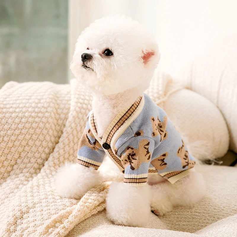 Cotton Knitted Sweater for Pets – Cute and Fashionable Cardigan for Dogs and Cats