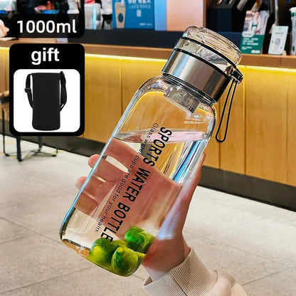 Glass Water Bottle – Transparent, Leakproof Drinkware for Milk, Juice, Tea | Outdoor Portable Cup