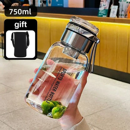 Glass Water Bottle – Transparent, Leakproof Drinkware for Milk, Juice, Tea | Outdoor Portable Cup