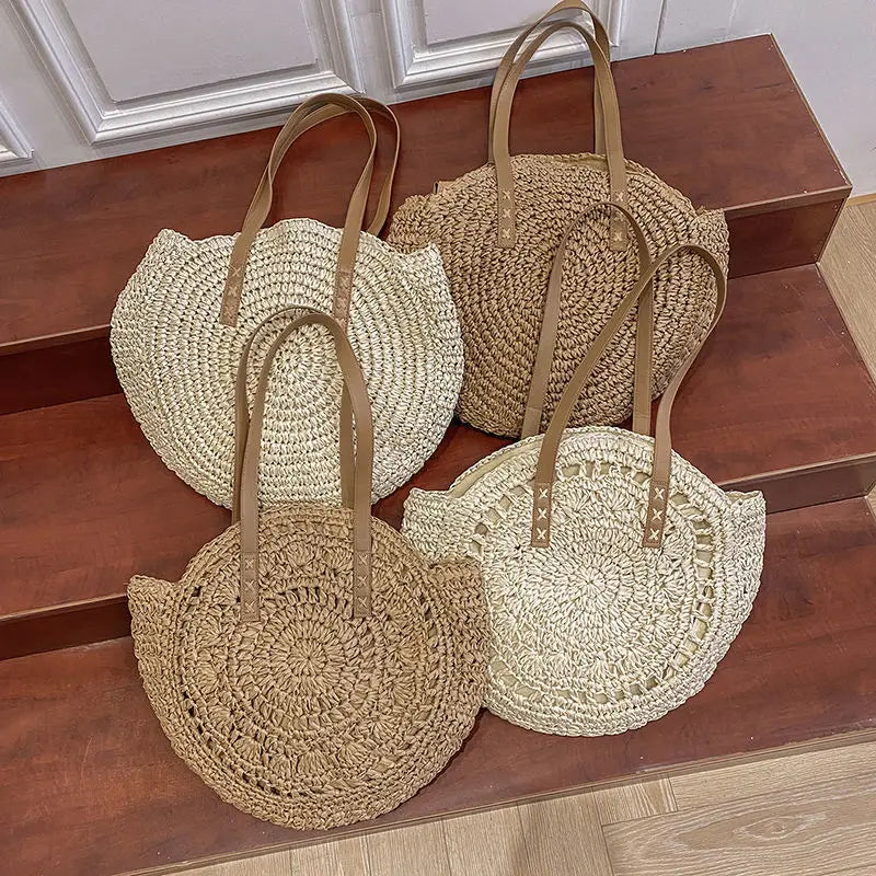 Straw Bags for Women – Large Capacity Rattan Shoulder Bag