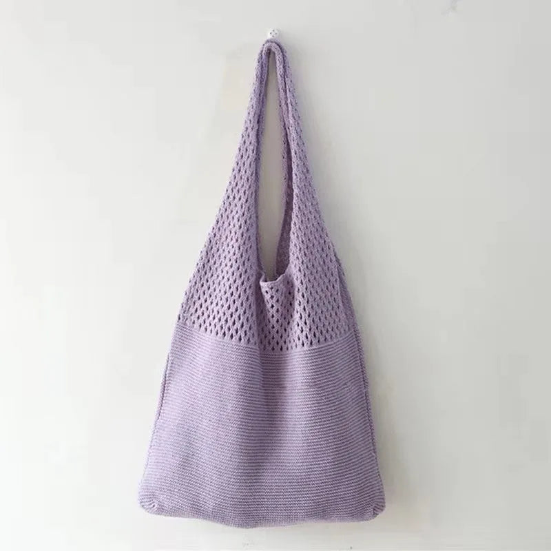 Vintage Hollow Woven Underarm Shoulder Bag for Women