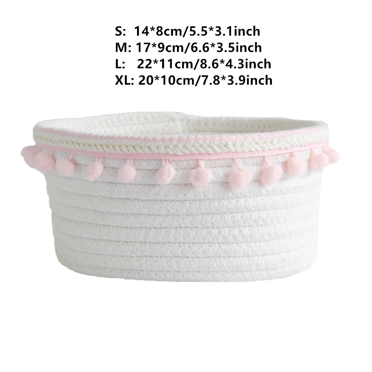 4-Piece Cotton Rope Storage Basket Set – Tasseled, Multipurpose Organizers