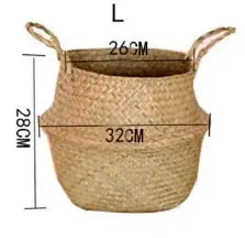 Seaweed Wicker Basket Flowerpot