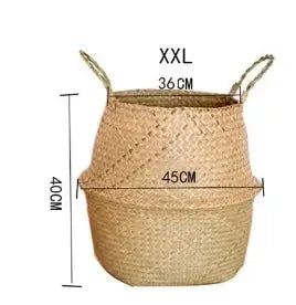 Seaweed Wicker Basket Flowerpot