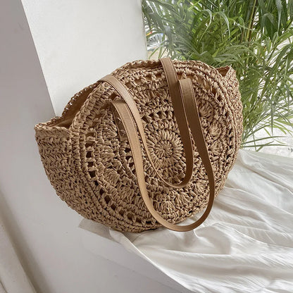 Straw Bags for Women – Large Capacity Rattan Shoulder Bag