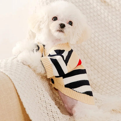 Cotton Knitted Sweater for Pets – Cute and Fashionable Cardigan for Dogs and Cats