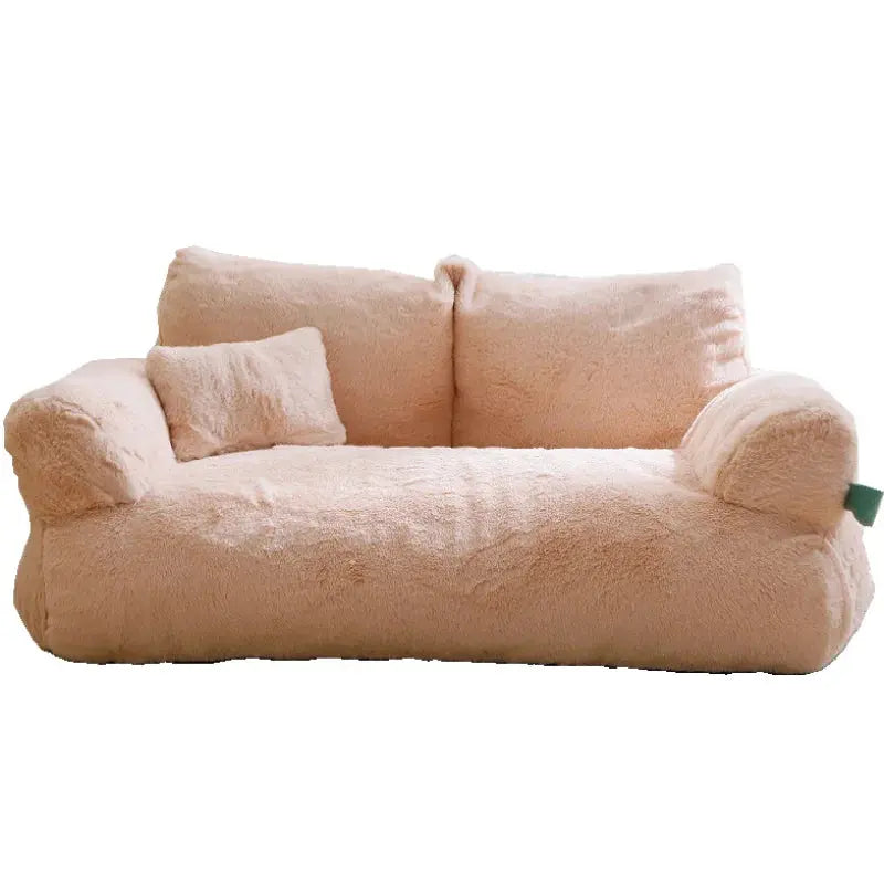 Super Soft Cat & Dog Bed - Washable, Non-Slip Sofa with Detachable Cover Brownstick