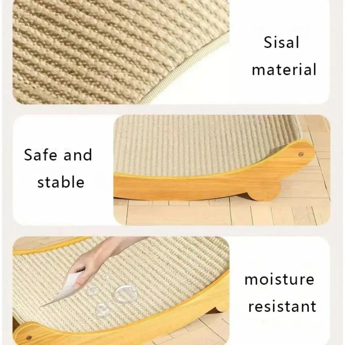 Wooden Cat Scratching Pad & Bed - Multifunctional, Wear-Resistant Board Brownstick