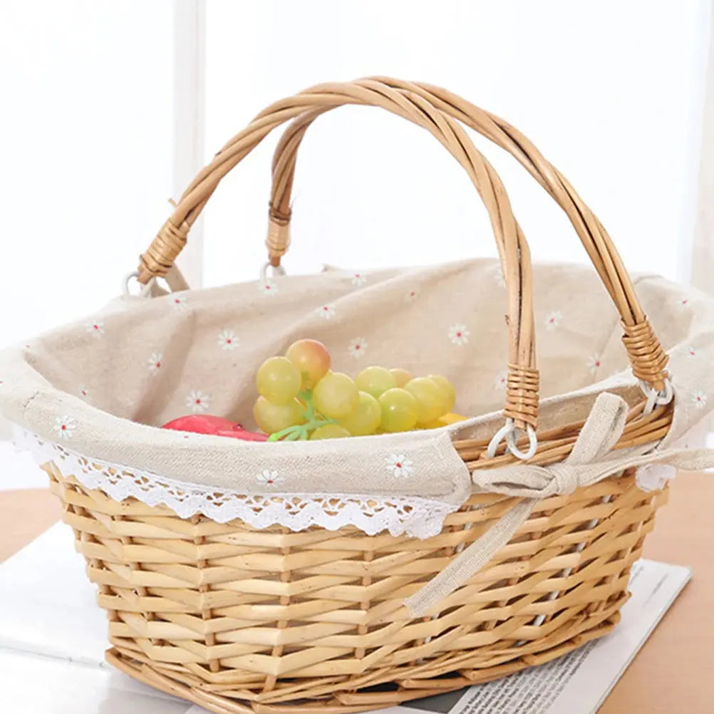 Woven Wicker Picnic Baskets - Stylish Storage Solutions for Home & Outdoors Brownstick