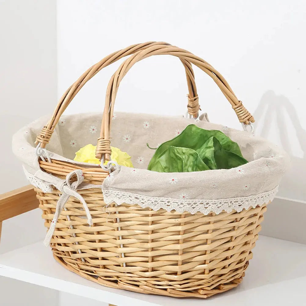 Woven Wicker Picnic Baskets - Stylish Storage Solutions for Home & Outdoors Brownstick