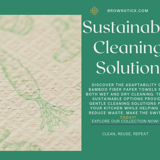 Reusable Bamboo Fiber Paper Towels - Strong Absorbent Wet & Dry Cleaning Cloths